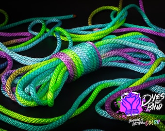 Neon Mermaid Massiv Geflecht Nylon Shibari Seil (Schwarzlicht Reaktiv!)
