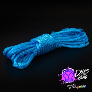 Caribbean Blue Silky Solid Braid Nylon Shibari Rope