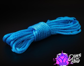 Caribbean Blue Solid Braid Nylon Shibari Rope