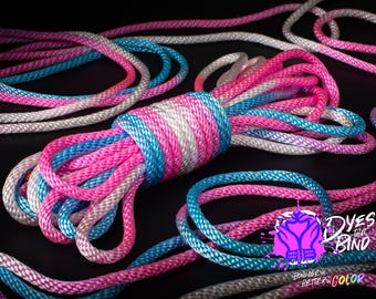 Trans Pride Solid Braid Nylon Shibari Rope