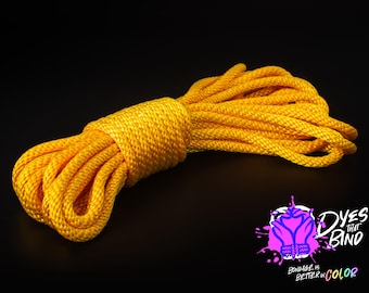 Neon Orange Solid Braid Nylon Shibari Rope (Blacklight Reactive!)