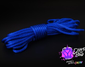 Sapphire Blue Solid Braid Nylon Shibari Rope