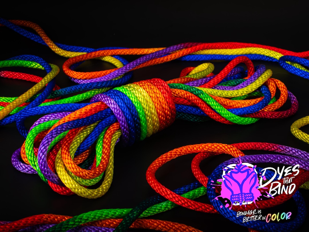 Rainbow Silky Solid Braid Nylon Shibari Rope - Etsy