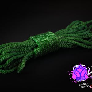 Forest Green Silky Solid Braid Nylon Shibari Rope