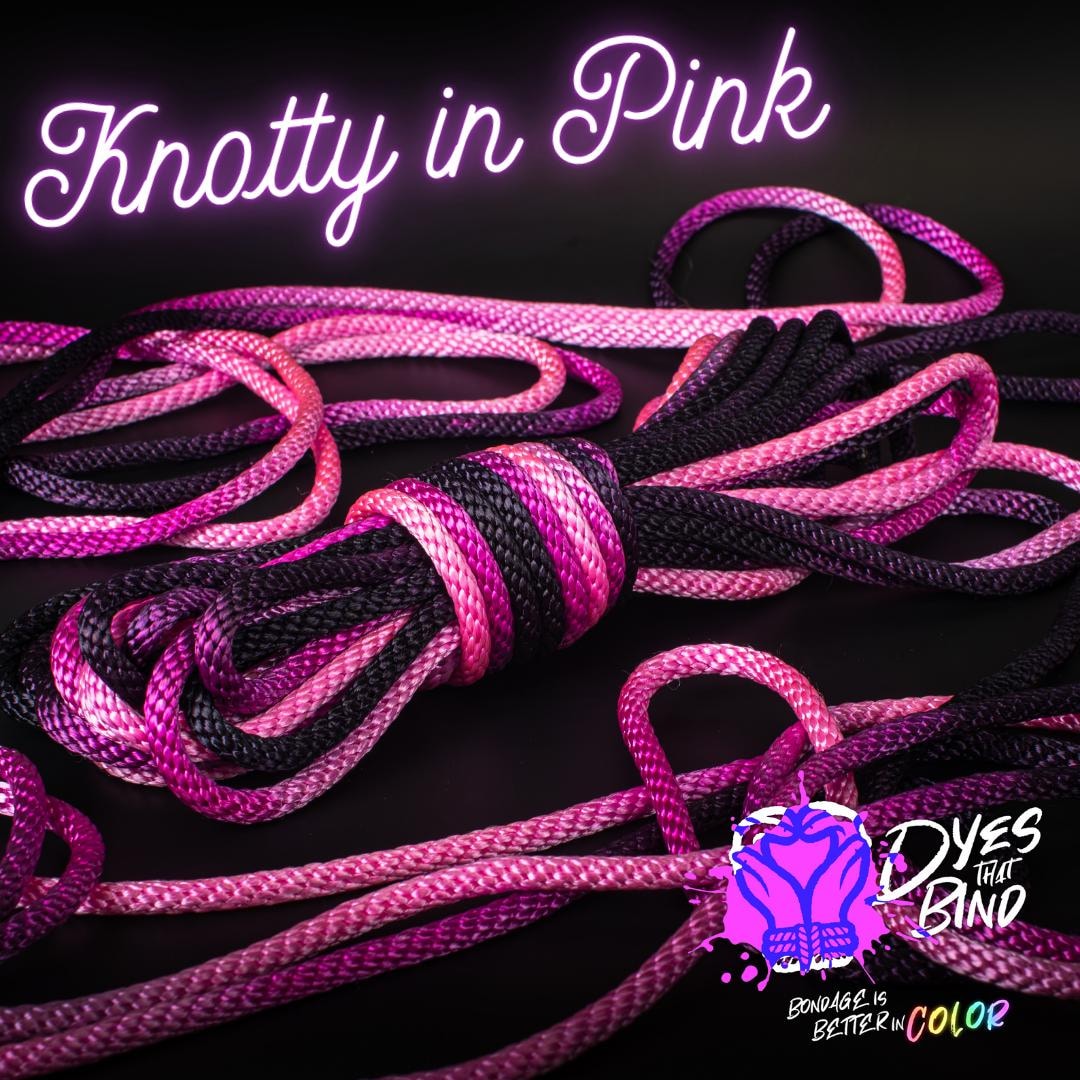 Knotty in Pink (neon Pink-black) Solid Braid Nylon Shibari Rope - Etsy