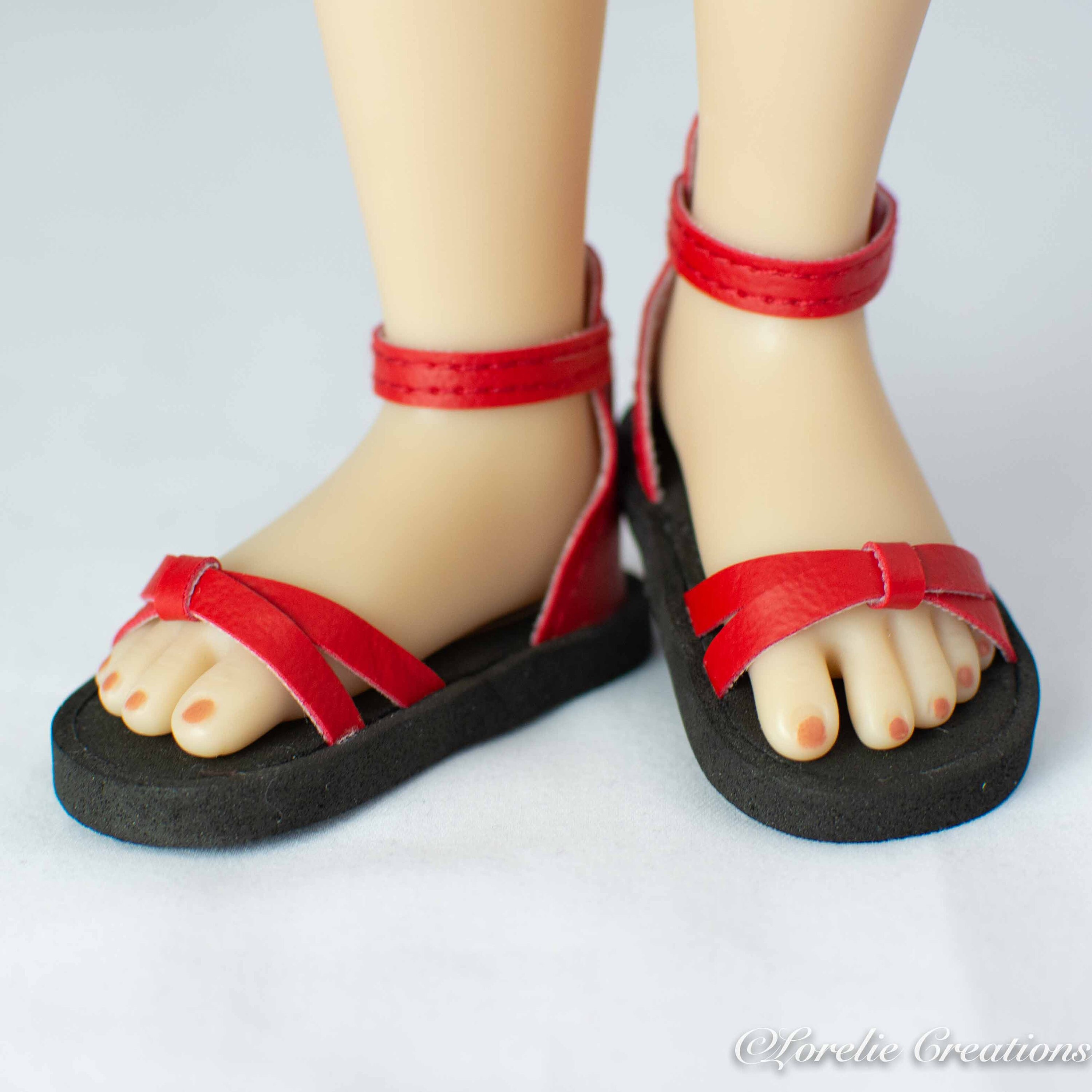 Buy Ruby Red Fashion Friends Doll Shoes SANDALS Flats in RED Faux