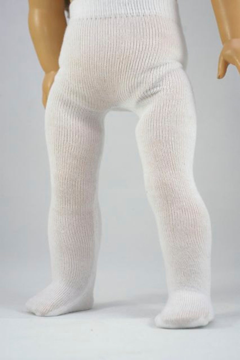 TIGHTS LEGGINGS Hose Socks in White or Black Options for 18 Inch Doll Bild 1