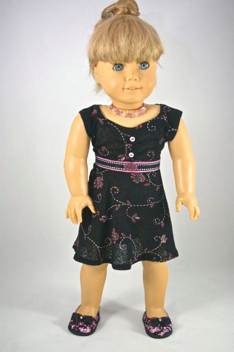 Ballerina flats SHOES for American Girl or 18 inch doll Black Etsy