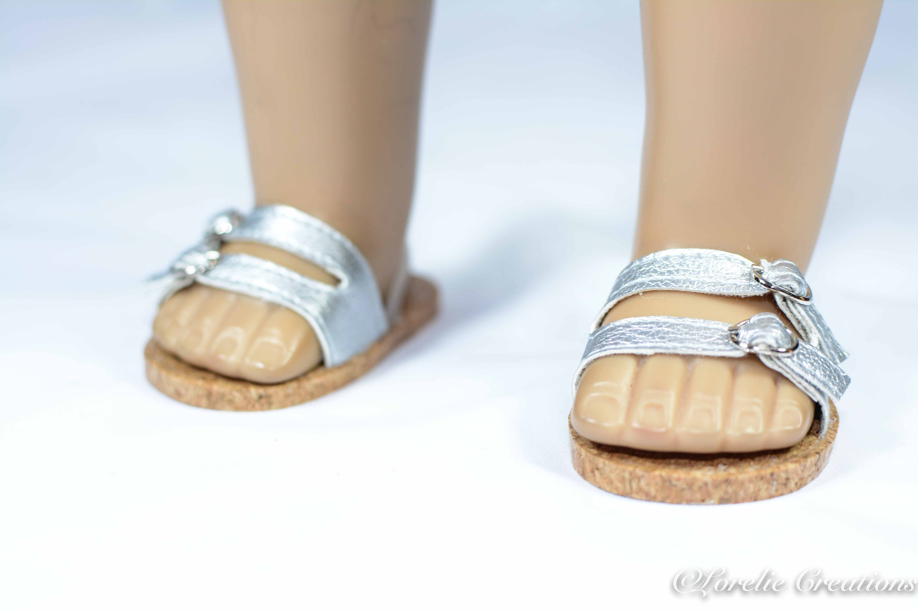 silver buckle sandals