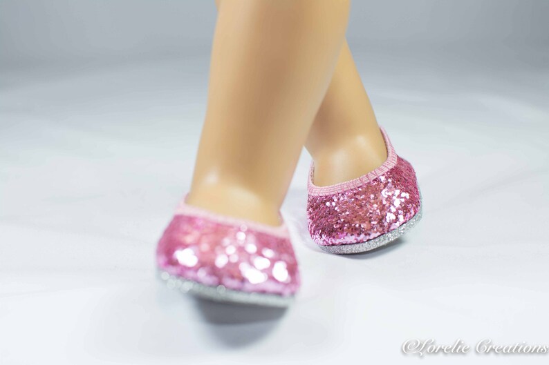 American Girl SHOES Pink SPARKLE Ballet Flats for American Etsy