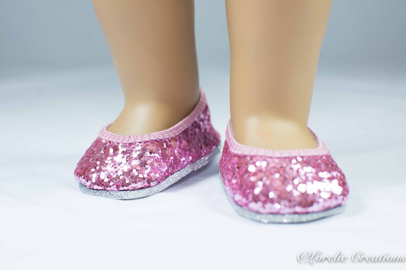 American Girl SHOES Pink SPARKLE Ballet Flats for American Etsy