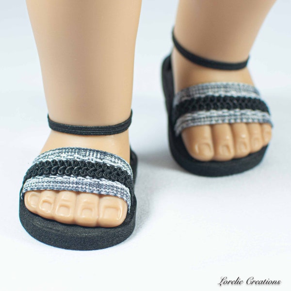 Red Sandal Shoes For 18 Inch Dolls - Fits American Girl, Bitty Baby & Bitty Twin Dolls