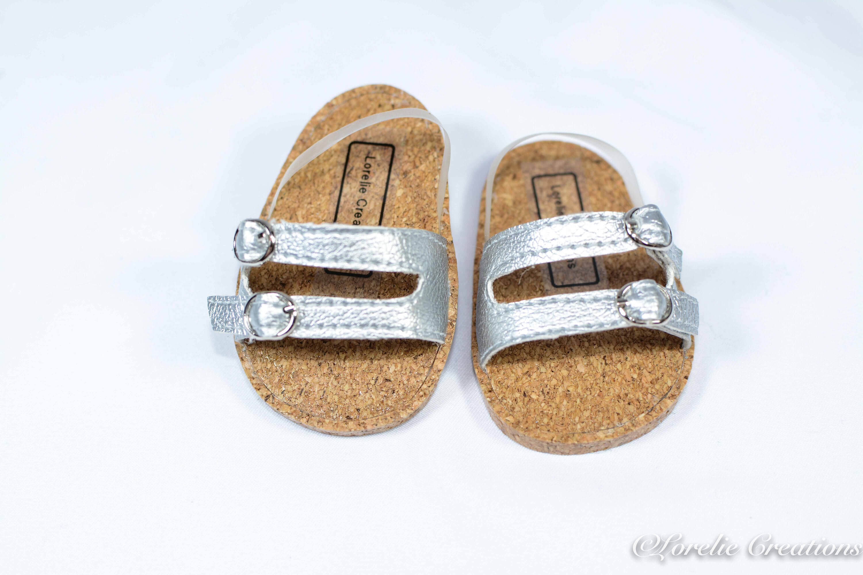 silver buckle sandals