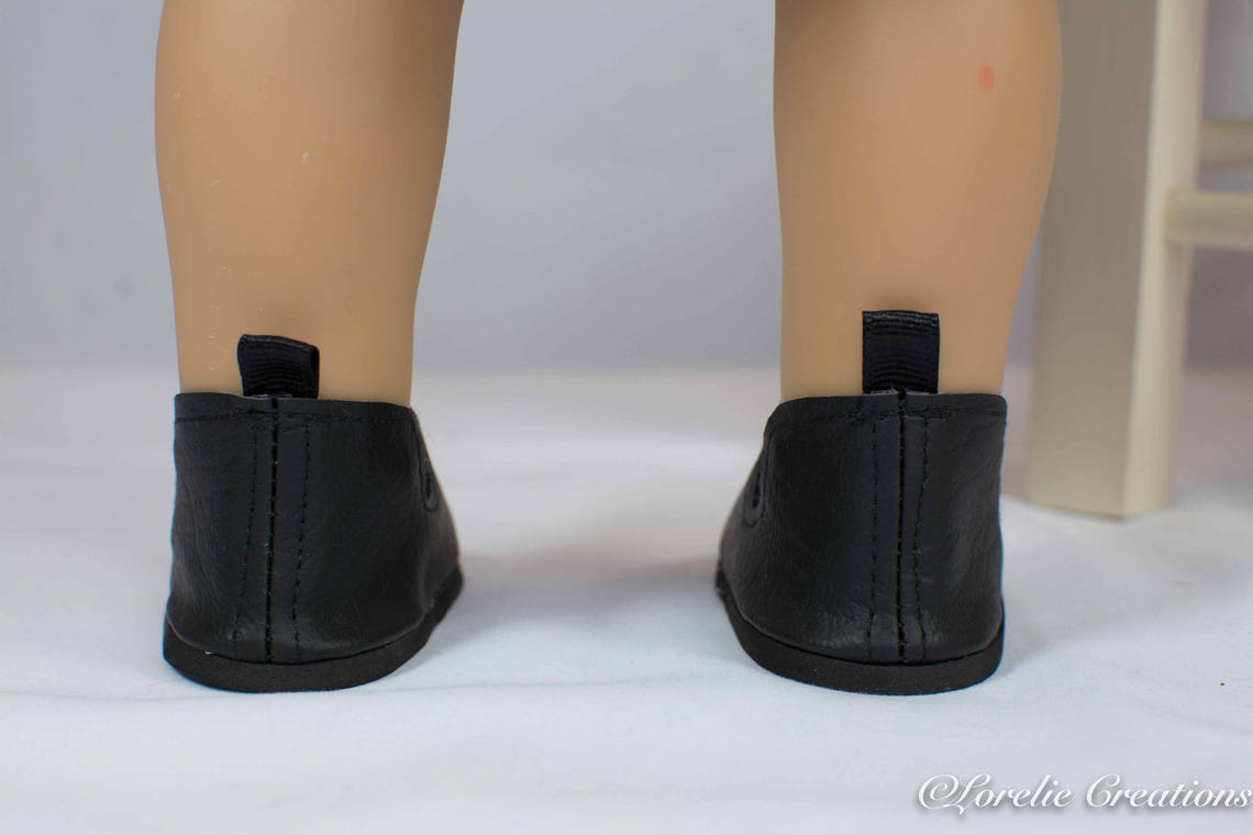 Doll Ankle BOOTS in Short Length BLACK Faux LEATHER for Etsy