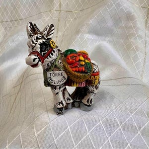 Vintage Spanish Clay Donkey Figurine, Spanish Souvenir, Spanish Decor Torre Molinos, Made is Spain, Vintage figurines, Spanish Collectibles