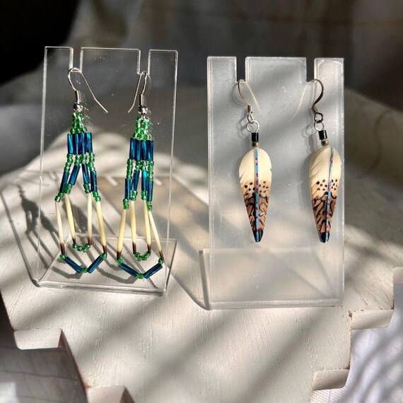 Vintage Handmade Authentic Native American Earrin… - image 5