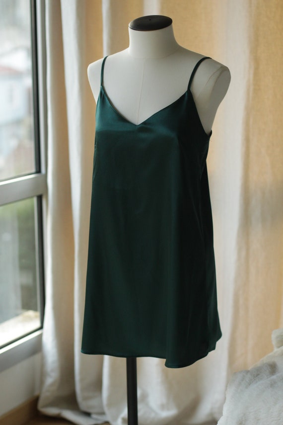 Satin Slip Dress Short Mini Cami Sexy 