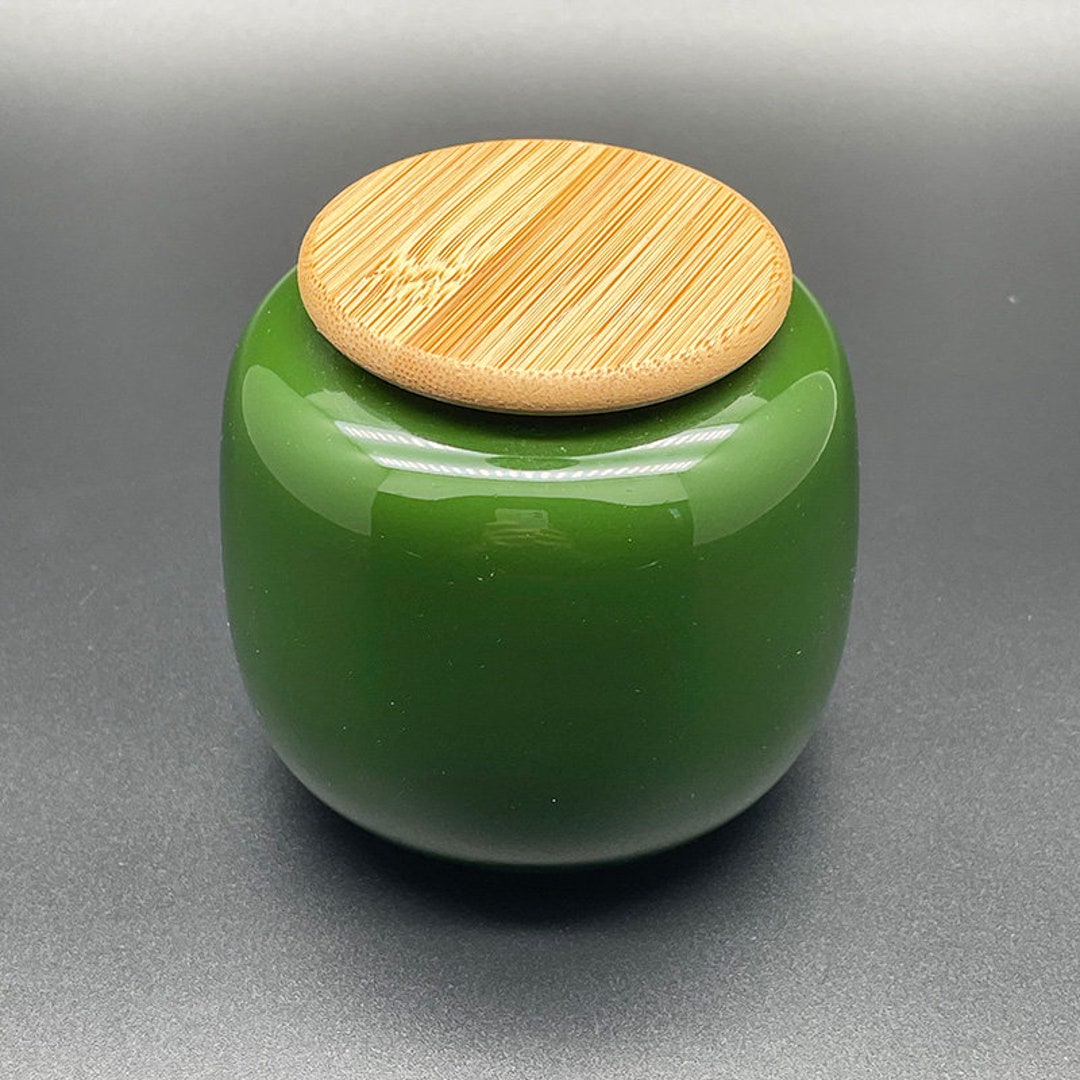 Emerald Green Tea Canister Moistureproof Sealed Canister Tea Set