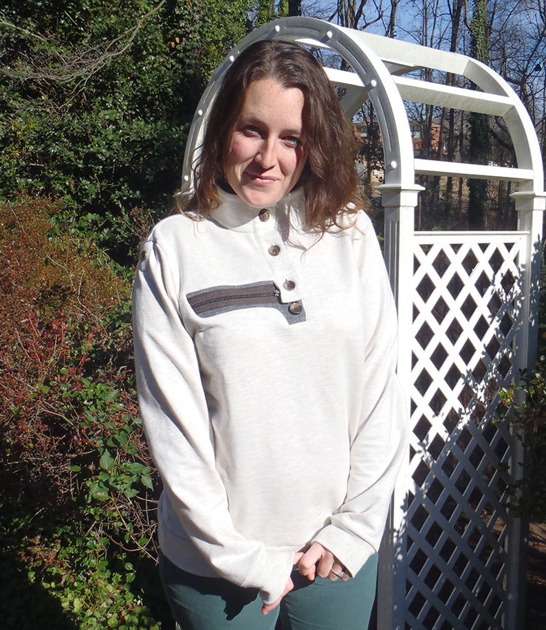 Specialty Sweater Right Chest Zipper Clothing to Fund Cancer Research Port Shirt Chemotherapy Chemo Treatments image 1