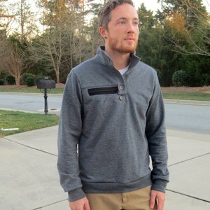 Specialty Sweater [Right Chest Zipper] Clothing to Fund Cancer Research Port Shirt Chemotherapy Chemo Treatments