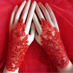 guantes encaje sin dedos mujer largo guantes largos - Mexico
