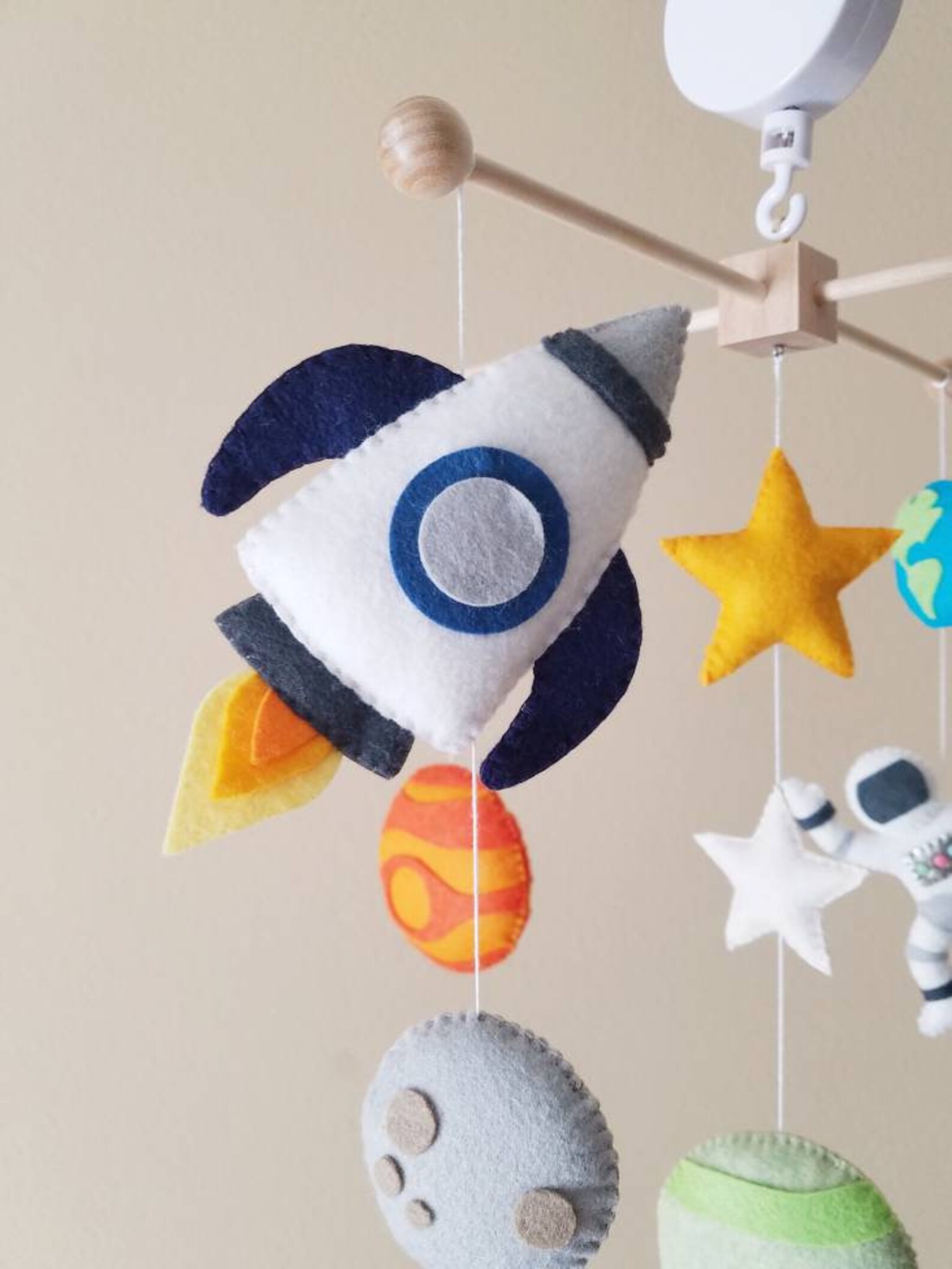 Space mobile mobile Spaceship mobile Solar system Etsy