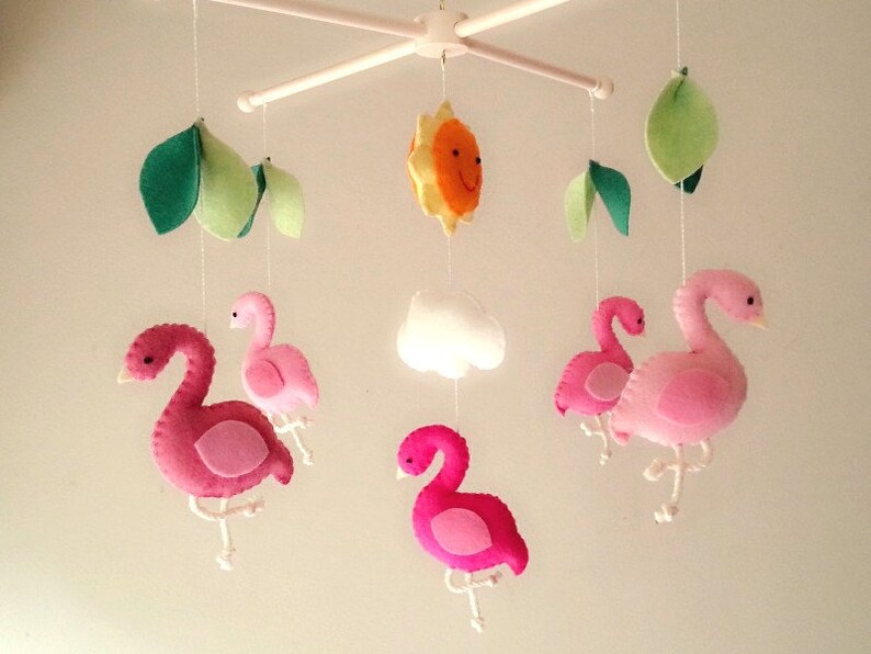 flamingo baby mobile