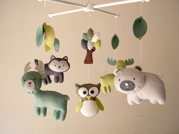 woodland mobile for crib