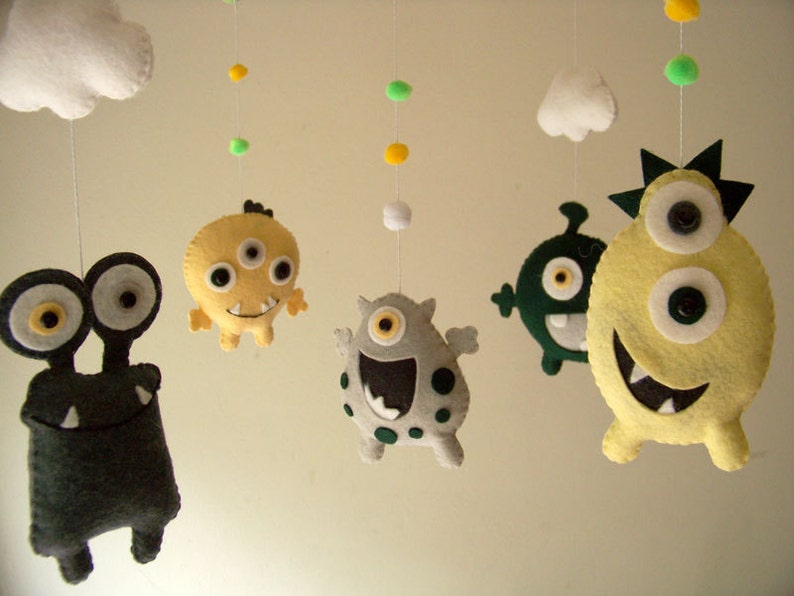 Monster mobile Baby mobile Monster crib mobile Monster Etsy