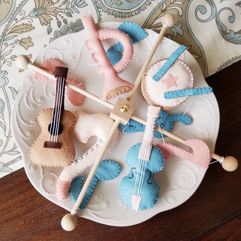 Musical Instrument Mobile Baby Mobile Crib Mobile Guitar Etsy