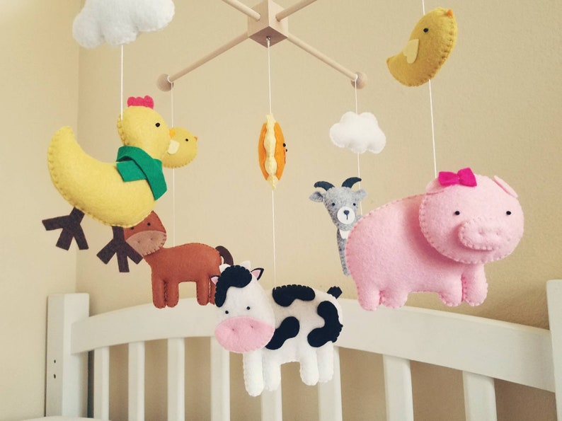 Farm Mobile Barnyard Nursery Baby Mobile Crib Mobile Farm Etsy