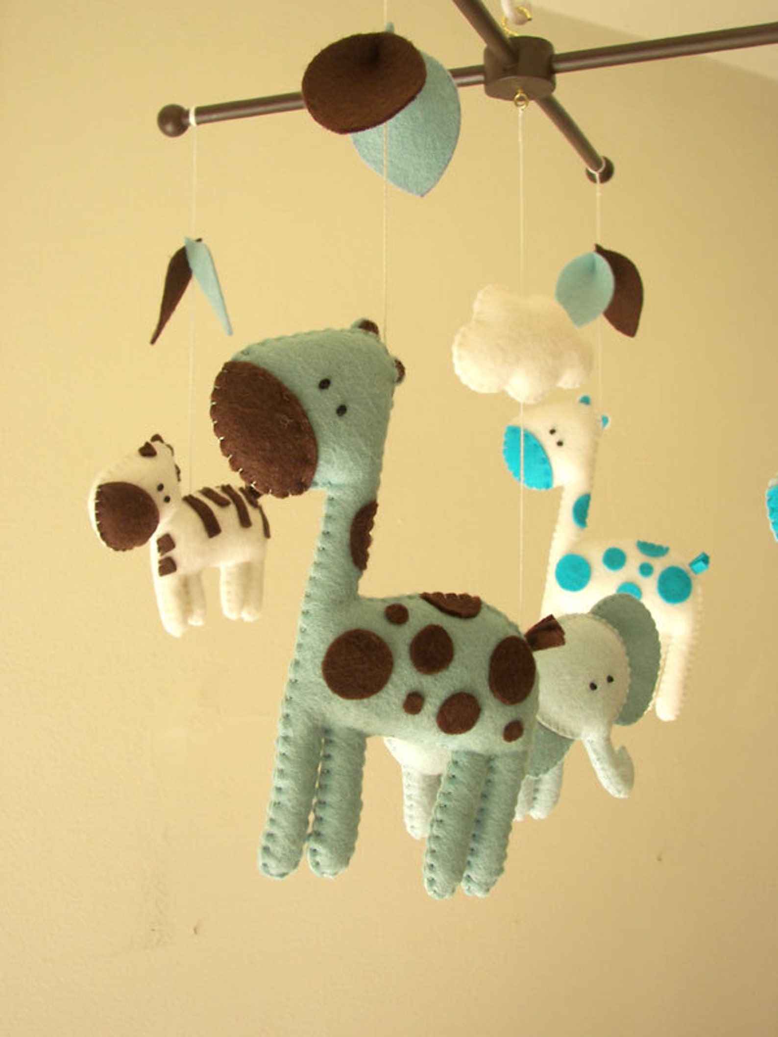 Baby Crib Mobile Safari Mobile Animal Mobile Felt Mobile Etsy