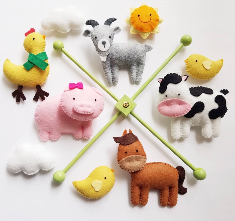 Farm Mobile Barnyard Nursery Baby Mobile Crib Mobile Farm Etsy
