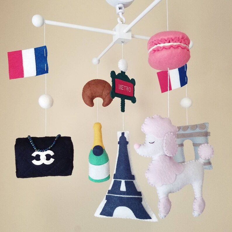 Paris mobile French themed mobile French nursery decor Etsy