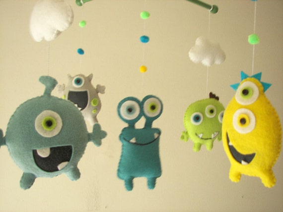 Monster Mobile Baby Mobile Crib Mobile Ugly Dolls Monster Etsy