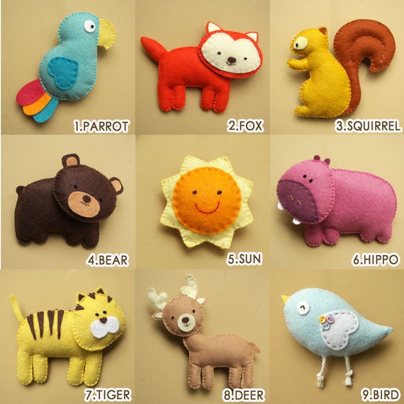 felt animal toys
