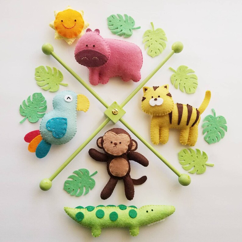 Safari Mobile Baby Mobile Safari Nursery Decor Jungle Etsy