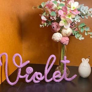 Knitted Wire Personalised Name Decor