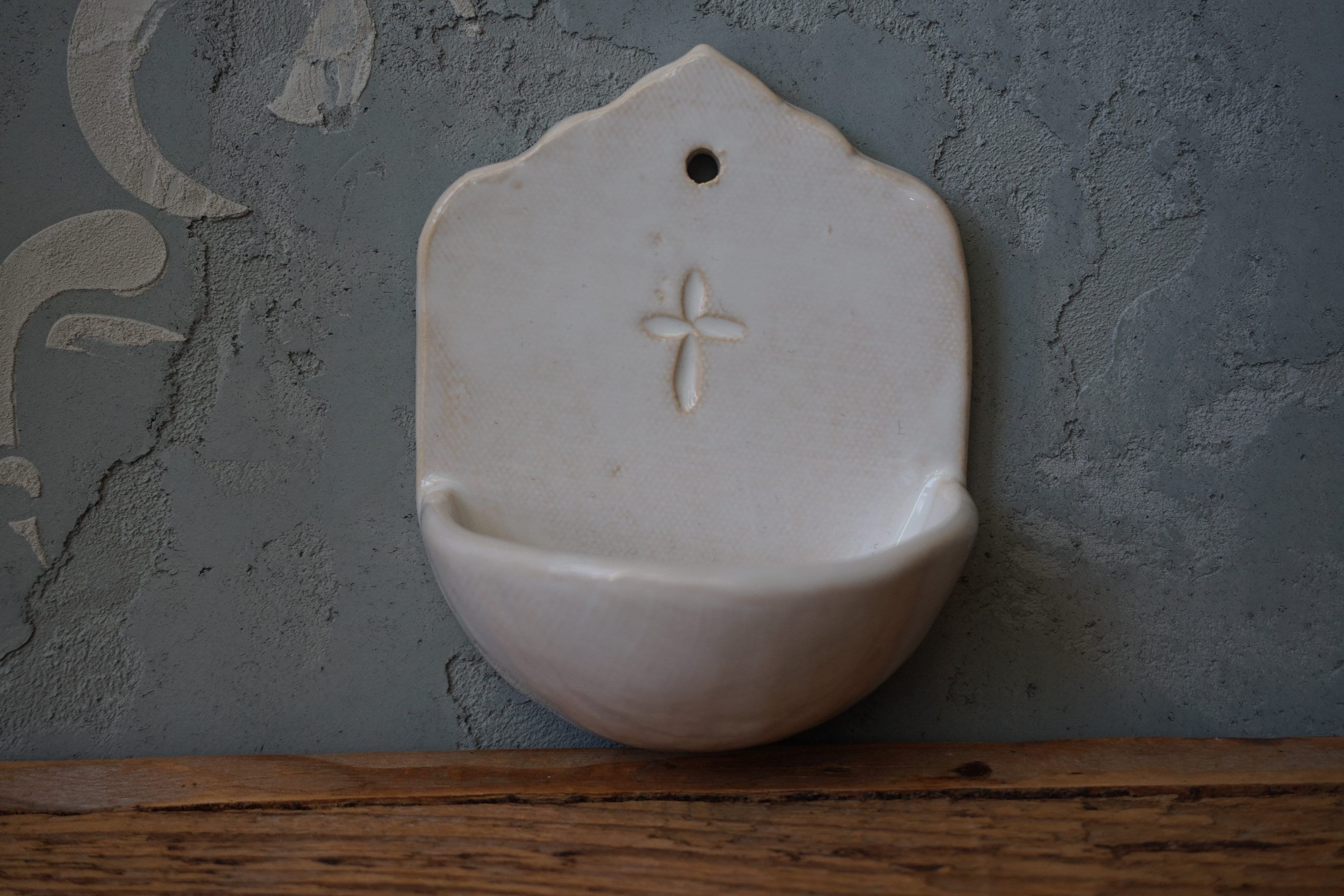 Ceramic HOLY WATER FONT / Baptism Gift / Miniature Home Decor / Air ...
