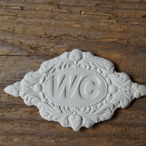 WC sign / Ceramic Sign / Bathroom sign / Door plaque White image 7