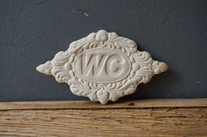 WC sign / Ceramic Sign / Bathroom sign / Door plaque White image 4