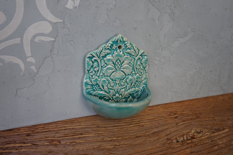 Ceramic HOLY WATER FONT / Small Home Decor image 4