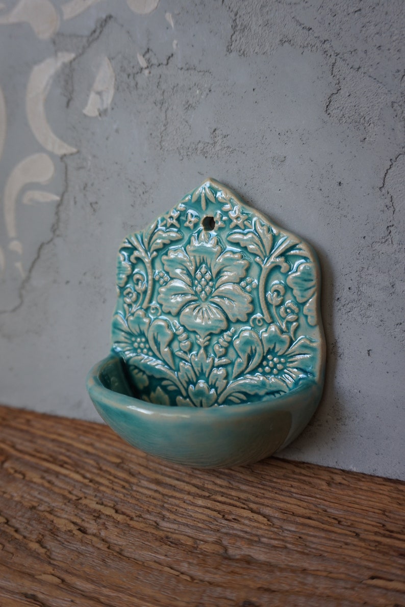 Ceramic HOLY WATER FONT / Small Home Decor image 3