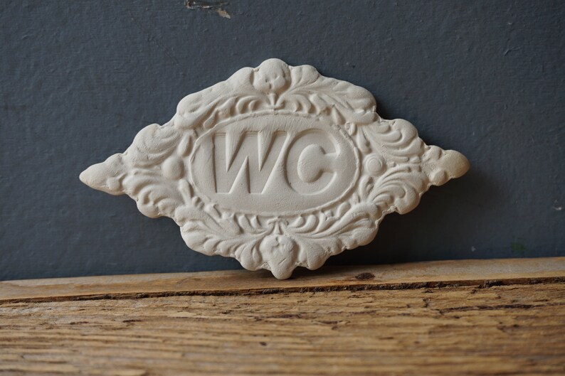 WC sign / Ceramic Sign / Bathroom sign / Door plaque White image 5