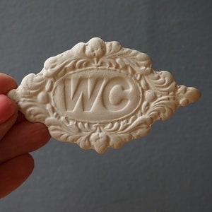 WC sign / Ceramic Sign / Bathroom sign / Door plaque White image 9