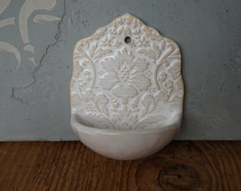 Ceramic HOLY Water FONT / Baptism Gift / Spiritual NEW house gift
