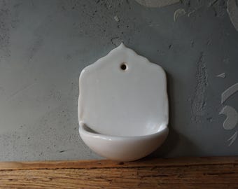 White Ceramic HOLY WATER FONT