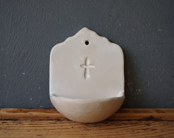 Set of 5 made to order Ceramic HOLY WATER FONT / Miniature Home Decor