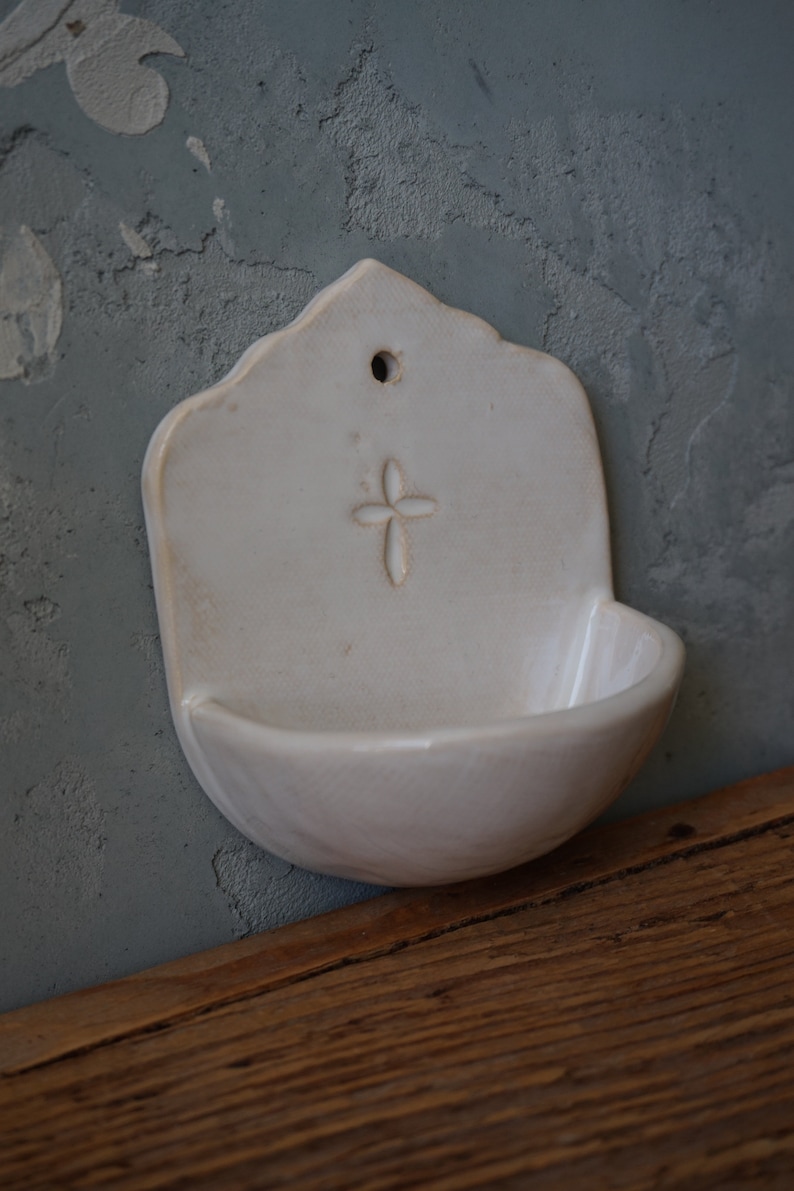 Made to order 2 Ceramic HOLY WATER FONTS / Christian Home Decor