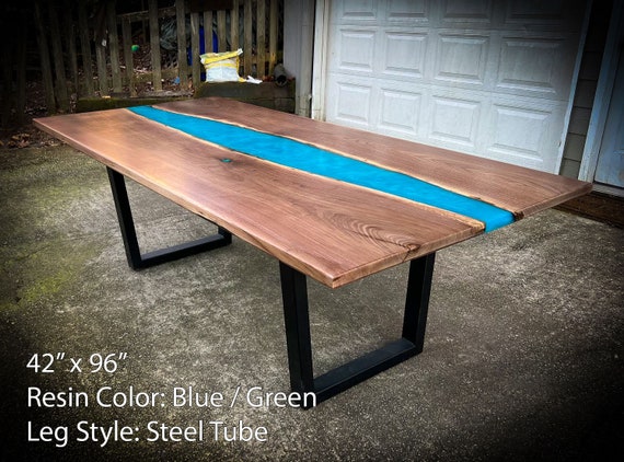 Custom Epoxy Resin Walnut River Table Etsy UK
